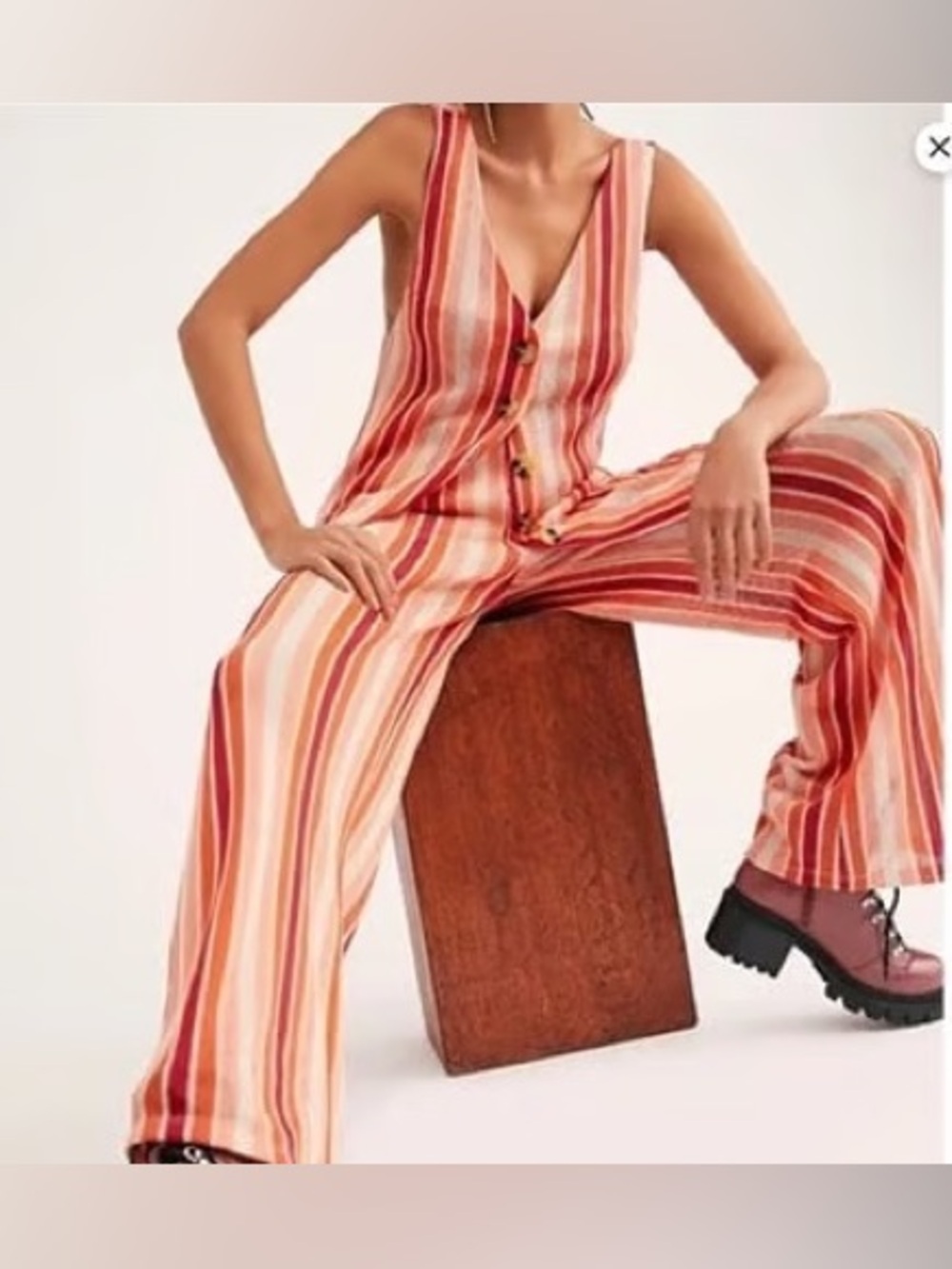 NWT $148Free People Bridget Sunset Stripe 2 piece set size small